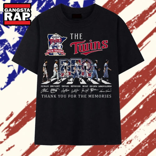 Minnesota Twins 65th Season Abbey Road Legends Signatures T Shirt