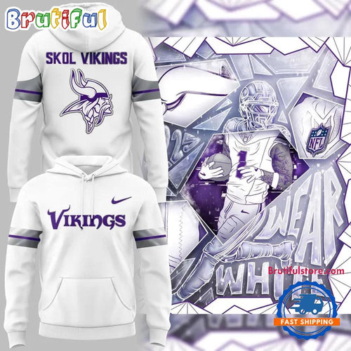 Minnesota Vikings 2026 NFL Skol Vikings White Hooide