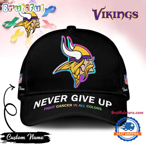 Minnesota Vikings Never Give Up Fight Cancer In All Colors Classic Cap