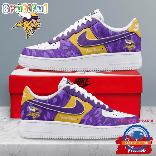 Minnesota Vikings NFL End Zone Energy Custom Air Force 1 Shoes Sneaker
