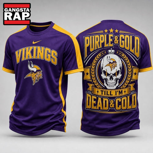 Minnesota Vikings NFL Till I’m Dead Forever Skull Fan Pride 3D Shirt, Football New Design Shirt Hoodie T-Shirt