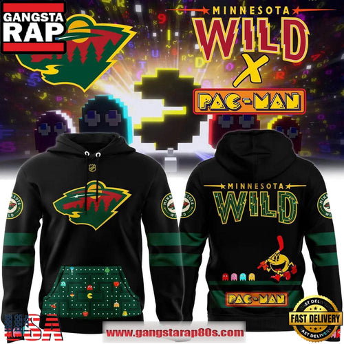 Minnesota Wild x Pac-Man Special Hoodie Shirt
