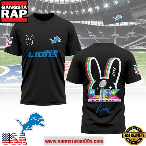 Detroit Lions x Bad Bunny Super Bowl LX 2026 All Over Print Shirt