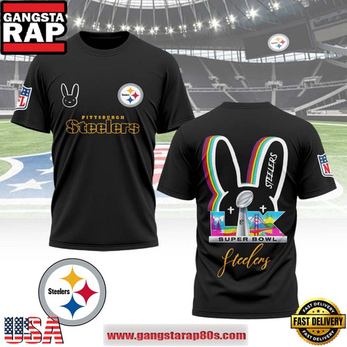 Pittsburgh Steelers x Bad Bunny Super Bowl LX 2026 All Over Print Shirt