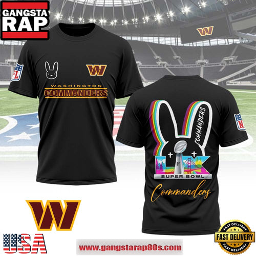 Washington Commanders x Bad Bunny Super Bowl LX 2026 All Over Print Shirt