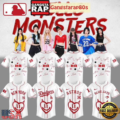 MLB All Team x Babymonster Tour 2025 Baseball Jersey Shirt