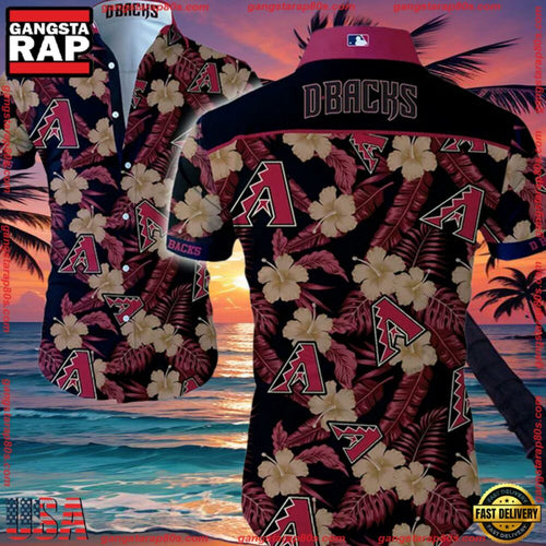 MLB Arizona Diamondbacks Aloha Hawaiian Shirt Summer Button Up