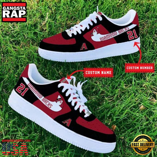 MLB Arizona Diamondbacks Custom Name Number New Design Air Force 1 Shoes Sneaker