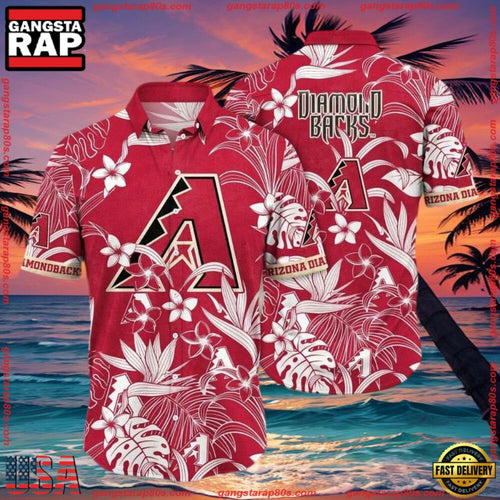 MLB Arizona Diamondbacks Hibiscus Harmony Hawaiian Shirts