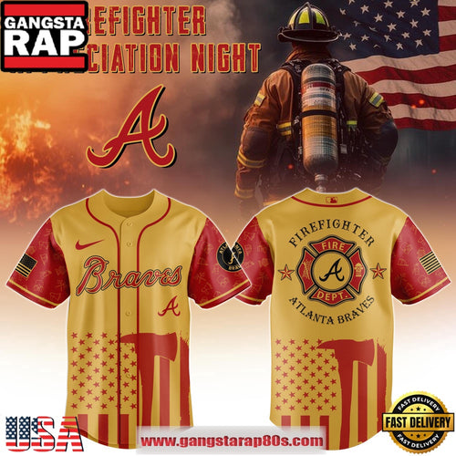 MLB Atlanta Braves x Firefighter Appreciation Night Special Edition Baseball Jerseys