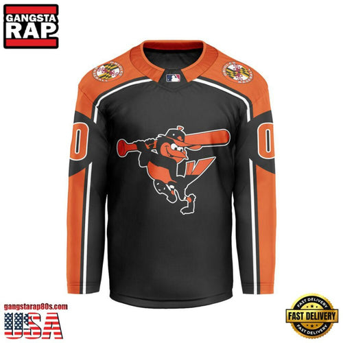 MLB Custom Baltimore Orioles Special Hockey Jersey Shirt