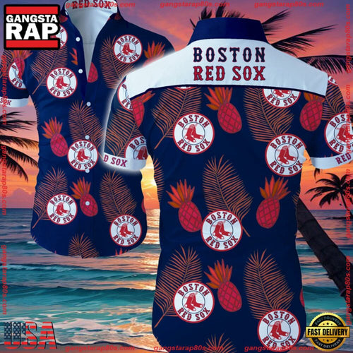 MLB Boston Red Sox Aloha Hawaiian Shirts Summer Button Up