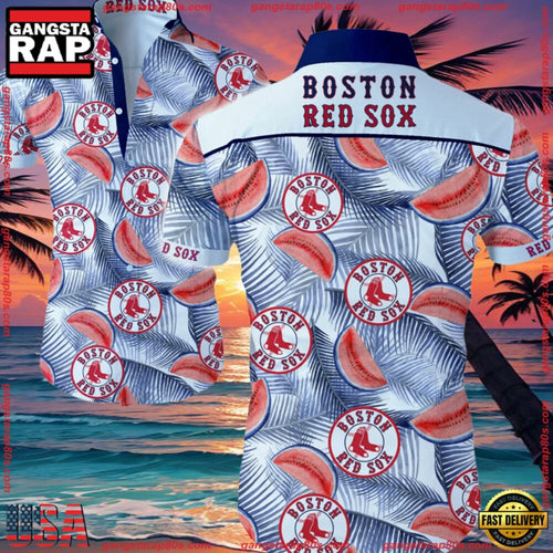 MLB Boston Red Sox New Design Aloha Hawaiian Shirt Summer Button Up