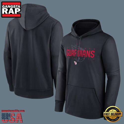 MLB Cleveland Guardians Pullover All Over Print Hoodie Black