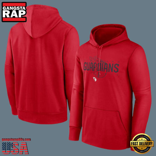 MLB Cleveland Guardians Pullover All Over Print Hoodie Red