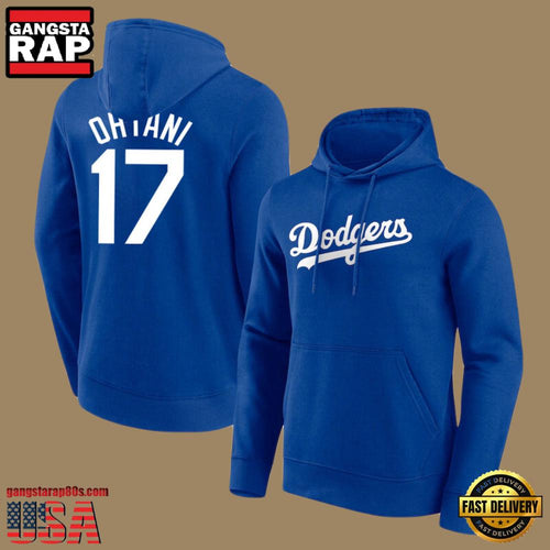 MLB Dodgers Shohei Ohtani Long Sleeve Pullover All Over Print Hoodie Shirt
