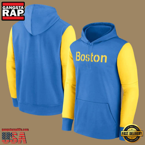 MLB Gear Boston Red Sox Pullover All Over Print Hoodie Shirt Blue
