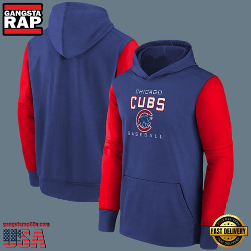 MLB Gear Chicago Cubs Pullover All Over Print Hoodie Blue