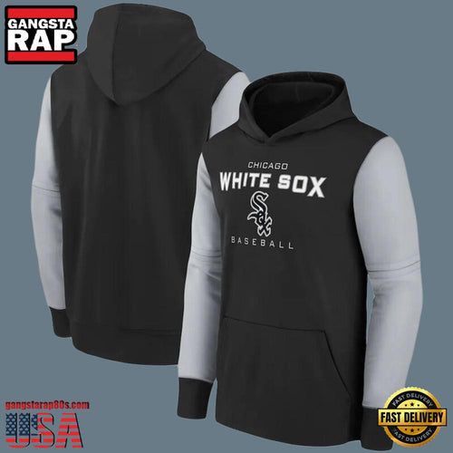 MLB Gear Chicago White Sox Pullover All Over Print Hoodie Black