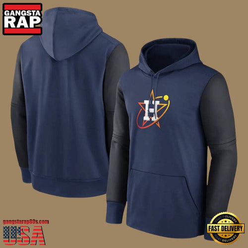 MLB Gear Houston Astros Pullover All Over Print Hoodie Shirt Blue