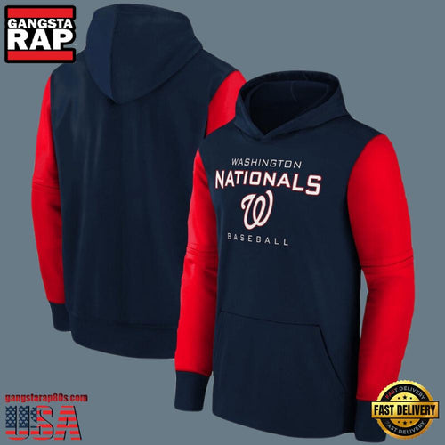 MLB Gear Washington Nationals Pullover New Design Hoodie Shirt