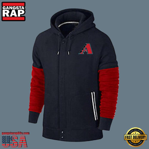 MLB Jersey Arizona Diamondbacks Zip UP New Design Hoodie Shirt Black
