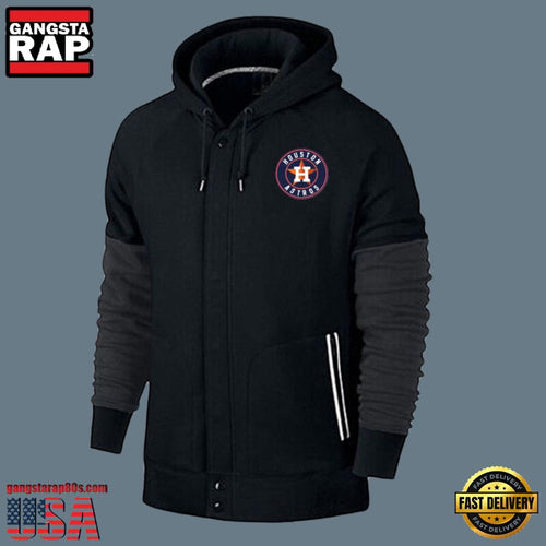 MLB Jersey Houston Astros Zip UP New Design Hoodie Shirt Black