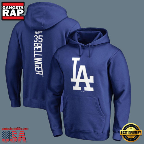 MLB Los Angeles Dodgers Cody Bellinger Pullover New Design Hoodie Shirt Blue
