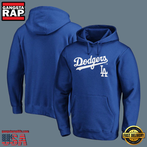 MLB Los Angeles Dodgers Hooded Baseball New Design Hoodie Shirt Blue