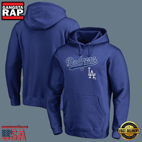 MLB Los Angeles Dodgers Pullover Merchandise New Design Hoodie Shirt Blue
