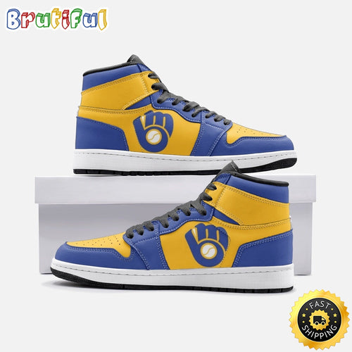 MLB Milwaukee Brewers Air Jordan 1 High Sneakers Timeless Jordan 1 Kicks