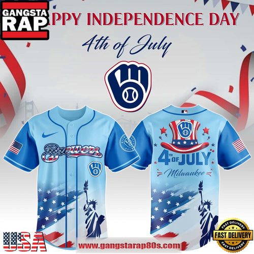 MLB Milwaukee Brewers X Independence Day Special Edition Baseball Jerseys