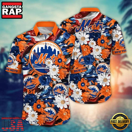 MLB New York Mets Baseball Summer Hawaiian Shirts For Men Women