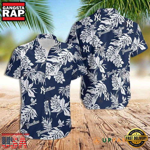 MLB New York Yankees Monstera Breeze Aloha Hawaiian Shirt