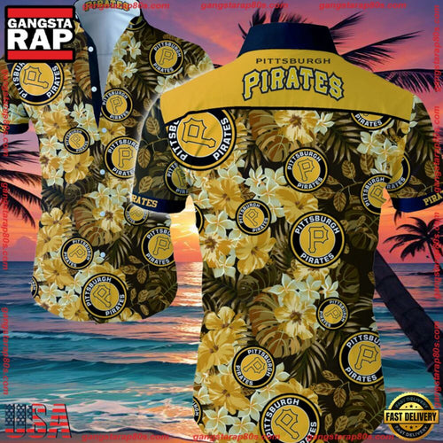 MLB Pittsburgh Pirates Aloha Hawaiian Shirt Summer Button Up