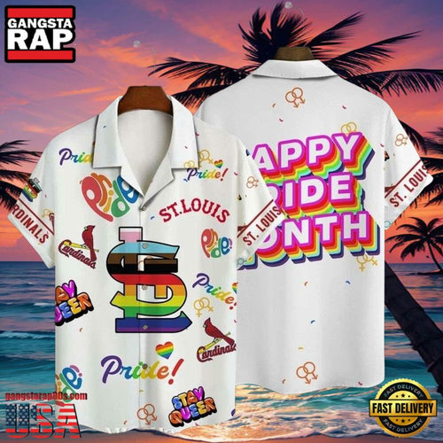 MLB Rainbow Pride Celebration St. Louis Cardinals Tropical Shirt Hot Summer Hawaiian Pride Edition