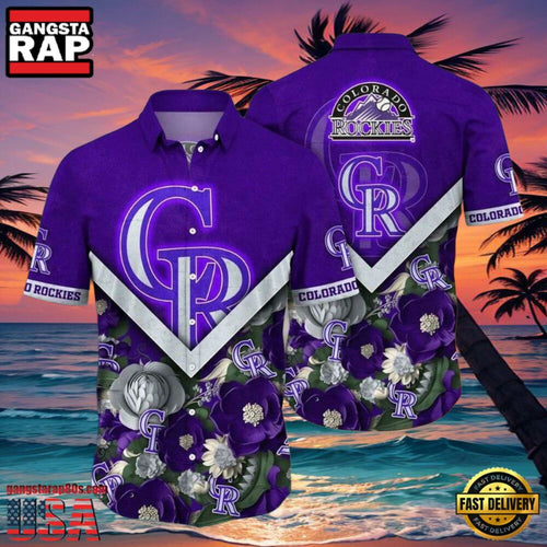 MLB Royal Rockies Garden Colorado Rockies Tropical Floral Shirt