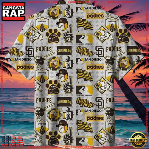 MLB San Diego Padres Aloha Hawaiian Shirt