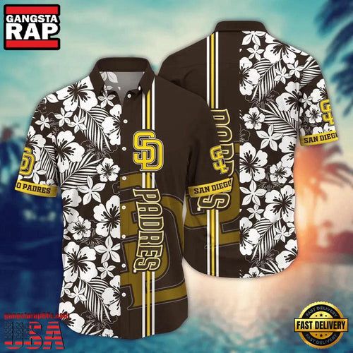 MLB San Diego Padres Hibiscus Harmony Aloha Hawaiian Shirt