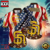 MLB San Diego Padres Patriotic Pride Aloha Hawaiian Shirt