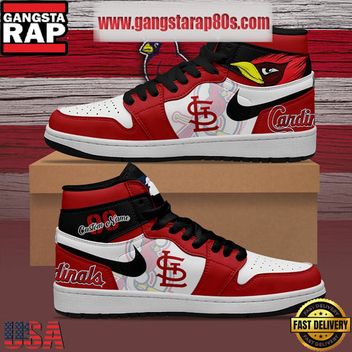 MLB St.Louis Cardinals Unique Design Custom Name Air Jordan 1 Shoes Running Sneakers