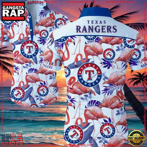 MLB Texas Rangers Aloha Hawaiian Shirt Summer Button Up