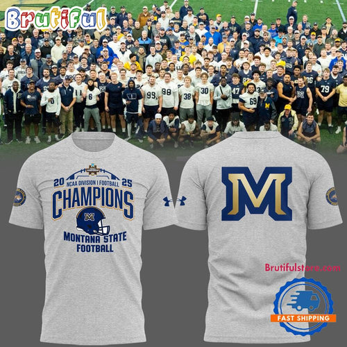 Montana State Bobcats Football 2025 NCAA Division Champions T Shirt