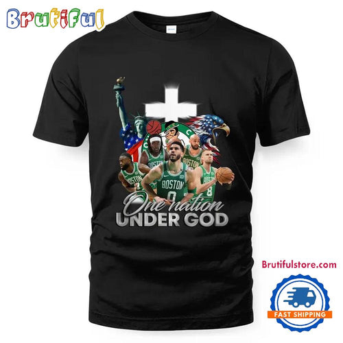 NBA Boston Celtics One Nation Under God Vintage T Shirt