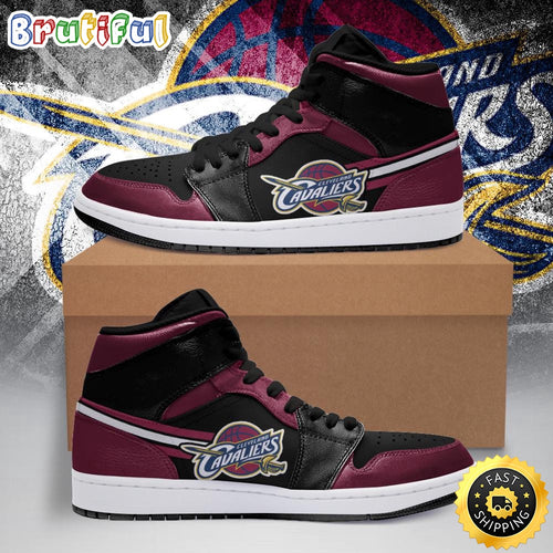 NBA Cleveland Cavaliers Wine Black Air Jordan 1 High Sneakers