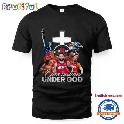 NBA Houston Rockets One Nation Under God Vintage T Shirt