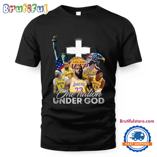 NBA Los Angeles Lakers One Nation Under God Vintage T Shirt