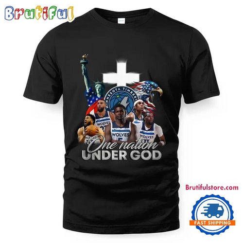 NBA Minnesota Timberwolves One Nation Under God Vintage T Shirt