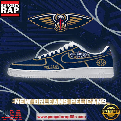 NBA New Orleans Basketball Limited Style New 2026 Version Air Force 1 Sneakers Shoes