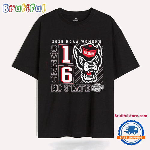 NC State Wolfpack 2025 March Madness Sweet 16 No Look T Shirt